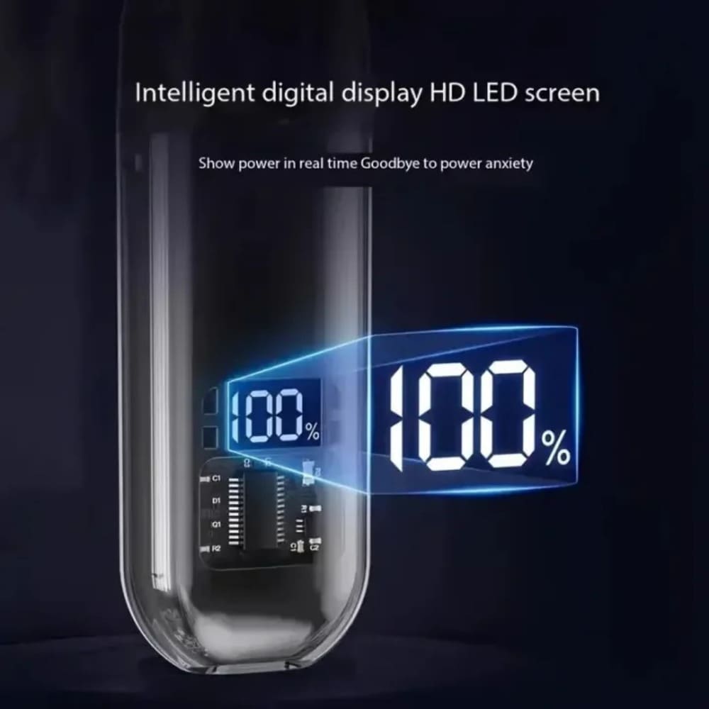Rechargeable Electric Nose Hair Trimmer with 360° Rotating Head & LED Digital Display